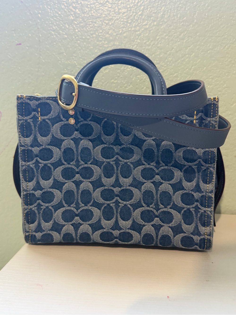 Coach Rogue 25 bag in Signature Denim - Picture 12 of 15
